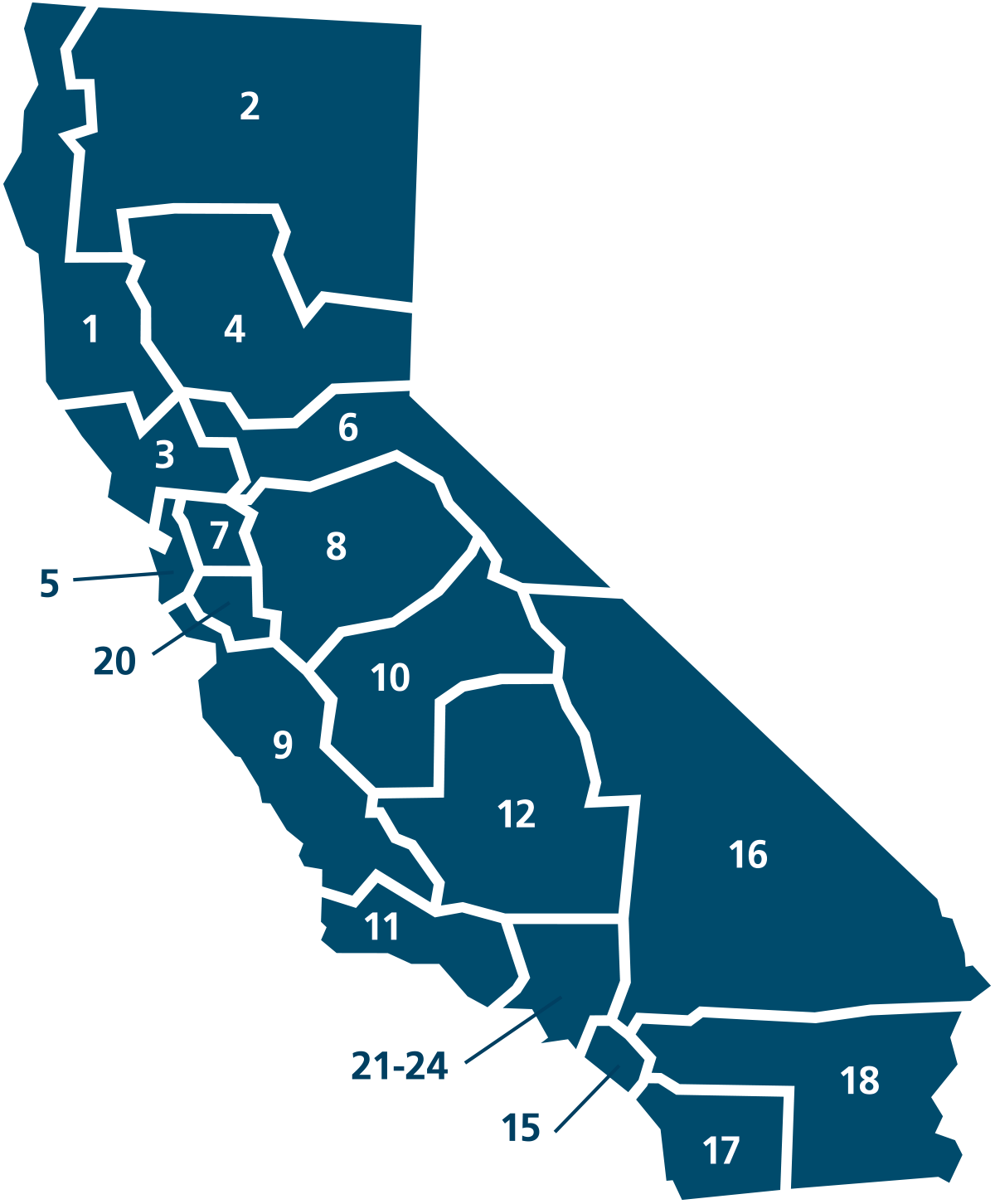 CSBA Governance Regions - State of California - 3/2020
