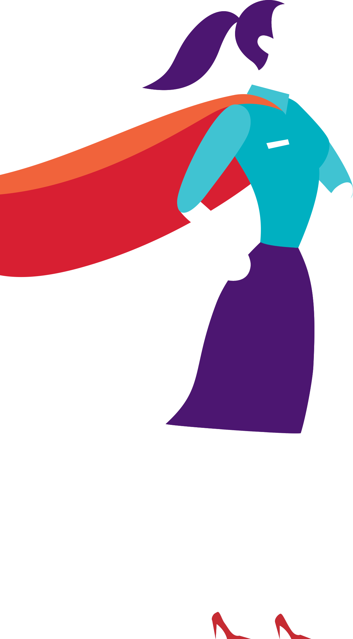 Super business woman illustration