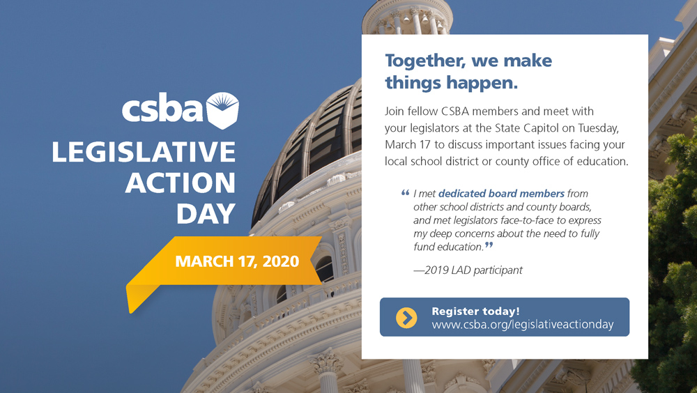 CSBA Newsletter: CSBA Legislative Action Day Ad