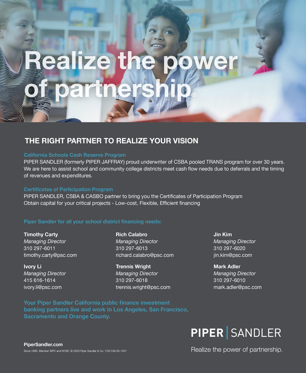 Piper | Sandler Advertisement