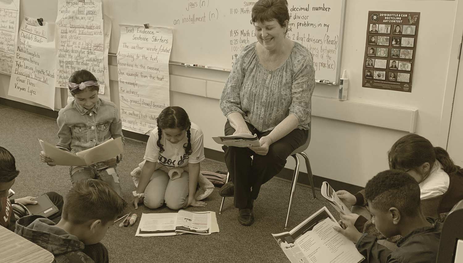 D.D. Johnson Elementary School Teacher Working With Students in Class