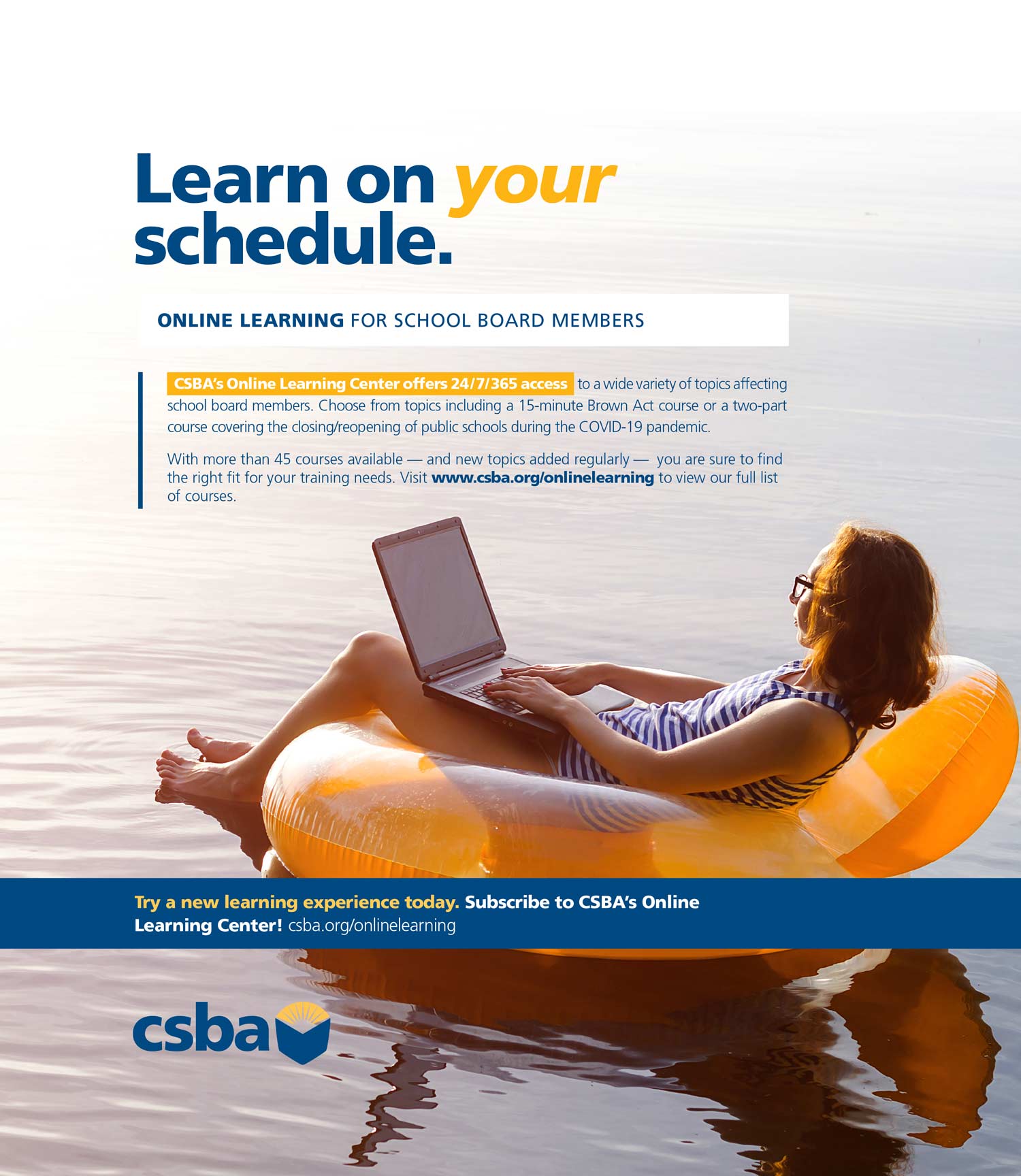 CSBA's Online Learning Center Advertisement