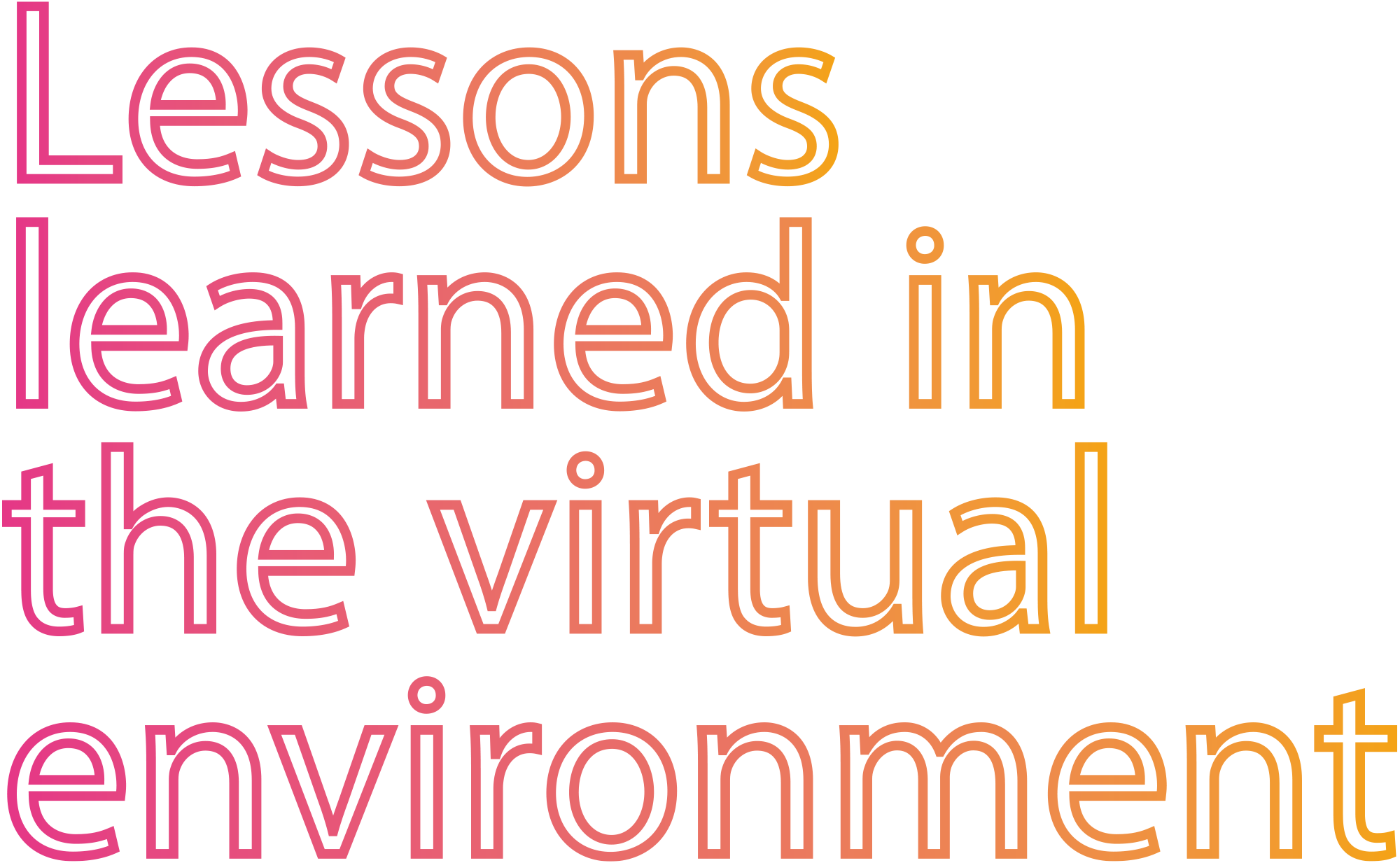 Lessons learned in the virtual environment typography