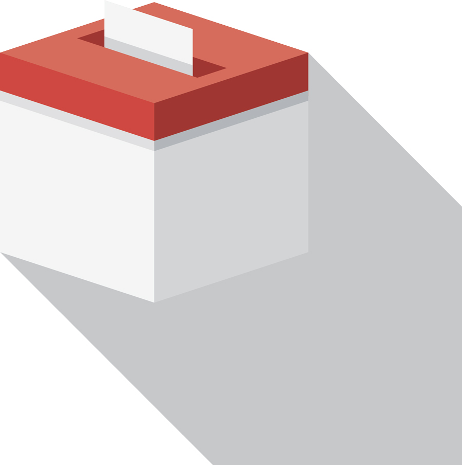 Voting Box Flat Illustration