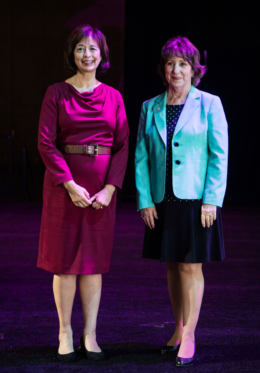 CSBA President Dr. Susan Heredia (left) and Placentia-Yorba Linda trustee Karin Freeman