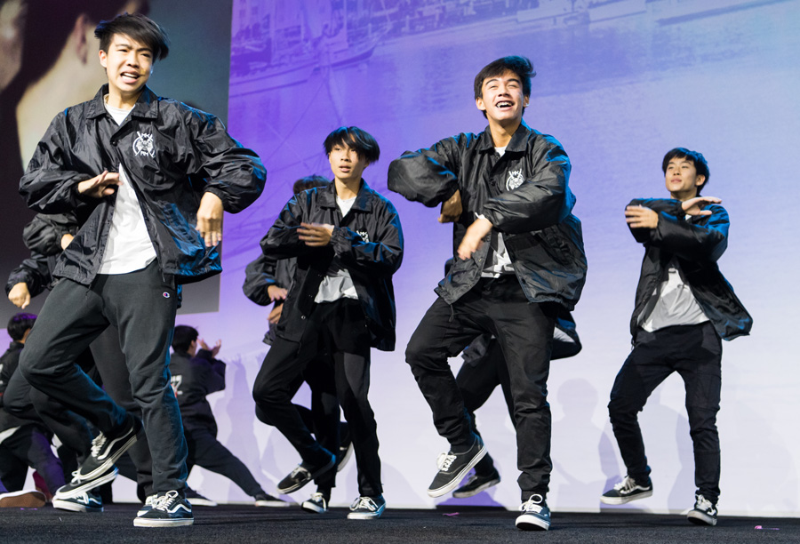Alhambra Unified School District’s Mark Keppel All-Male hip hop dance crew opens the Second General Session. 