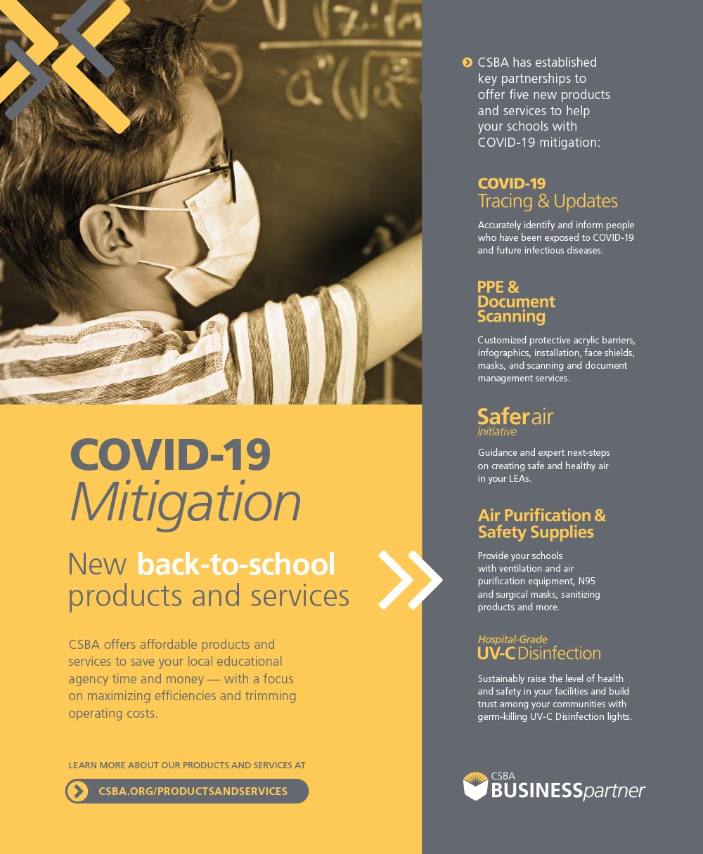 CSBA COVID Partners Advertisement