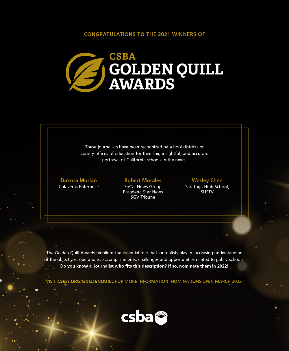 CSBA Golden Quill Awards Advertisement