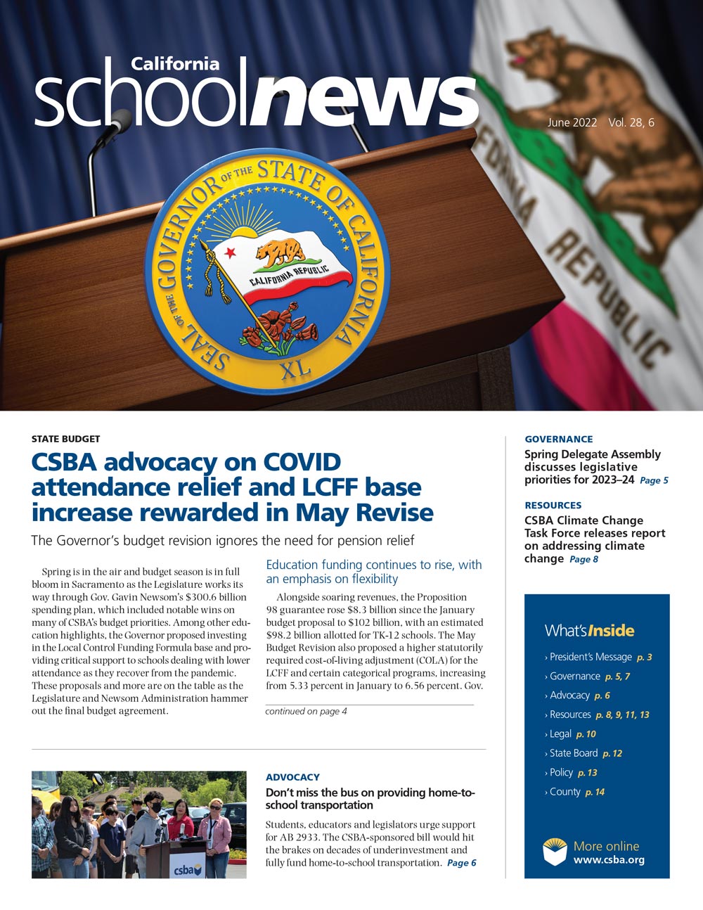 CSBA Newsletter June 2022 cover