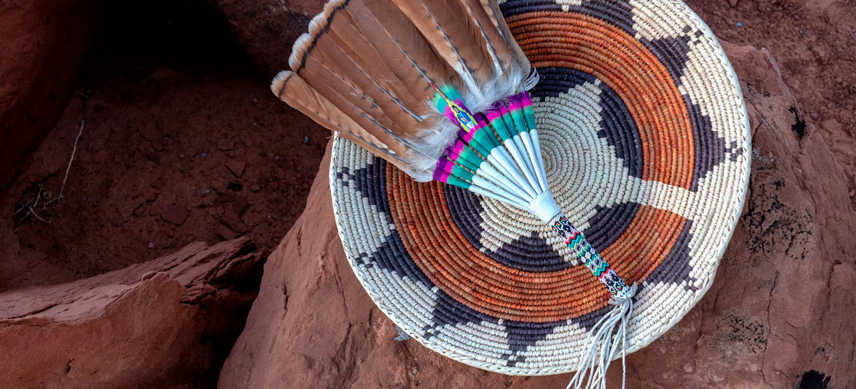 Native American weaved art