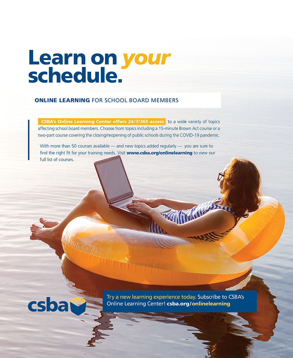 CSBA Online Learning Advertisement