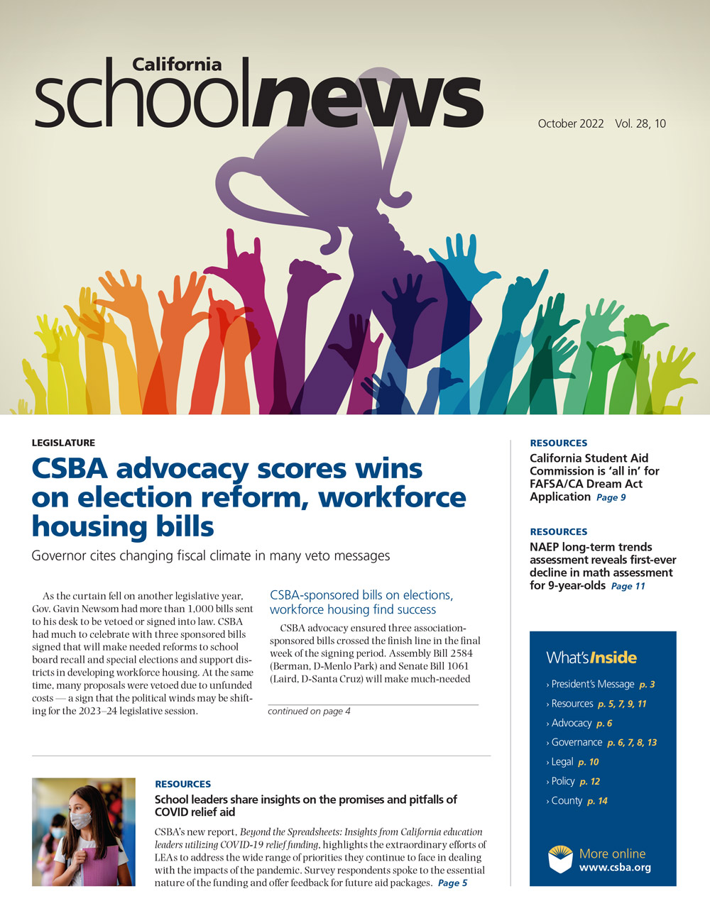 CSBA Newsletter October 2022 cover