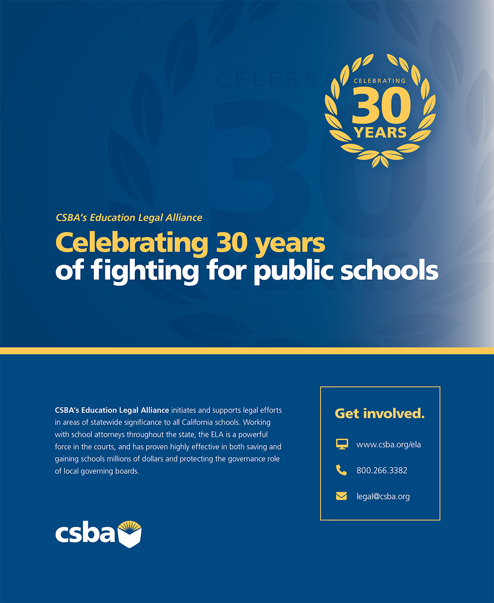 CSBA Education Legal Alliance Advertisement