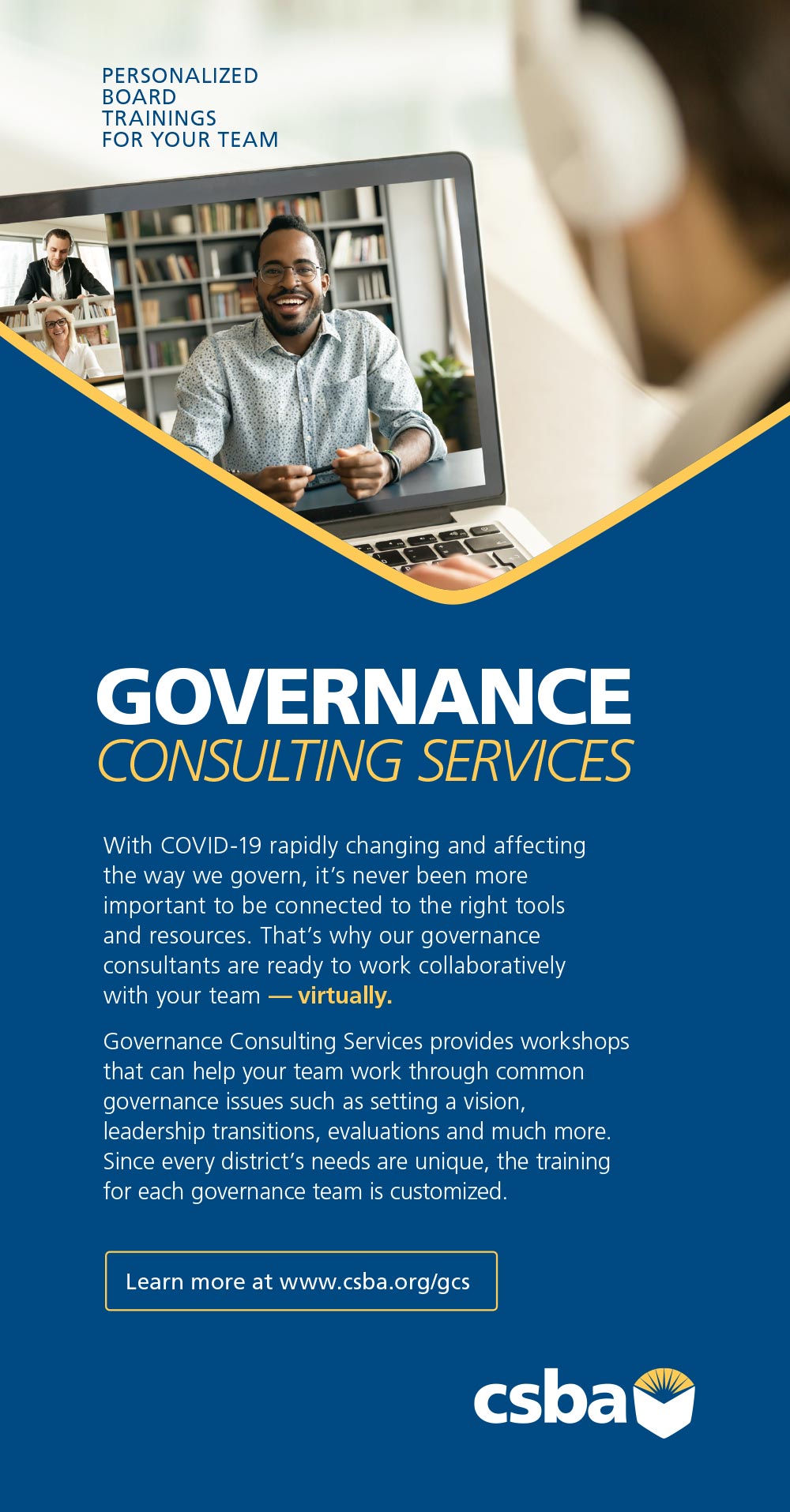 CSBA Governance Consulting Services Advertisement