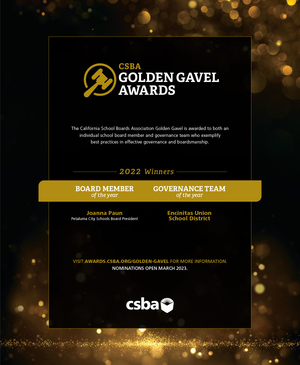 CSBA Golden Gavel Award Advertisement