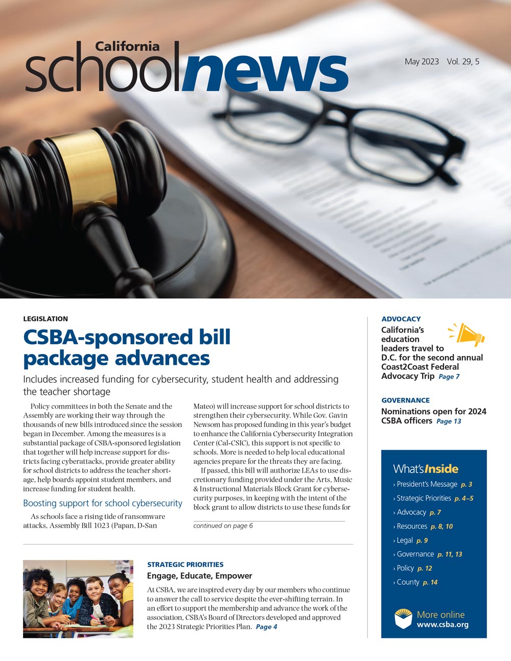 CSBA Newsletter May 2023 cover