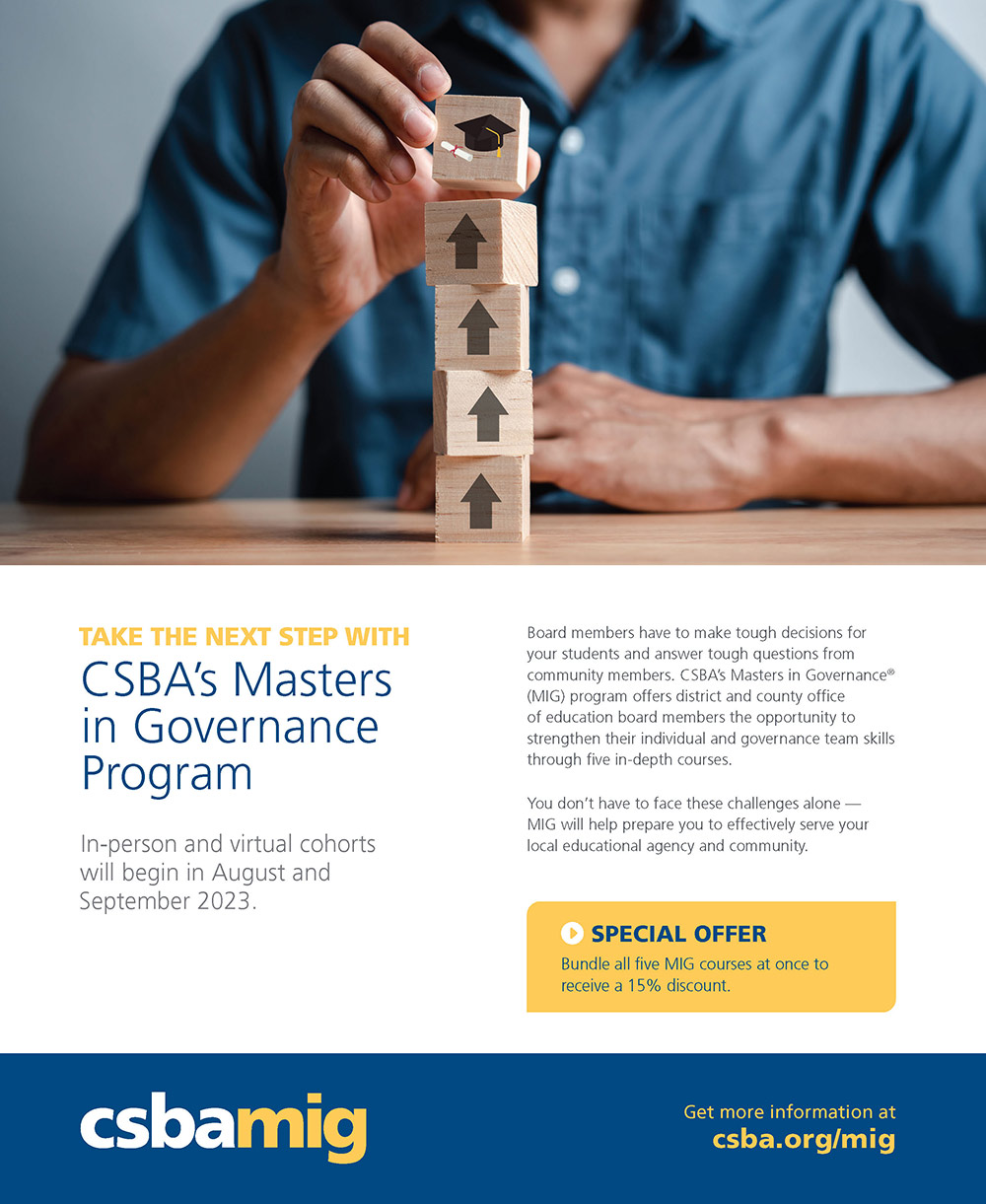 CSBA Masters in Governance Program Advertisement
