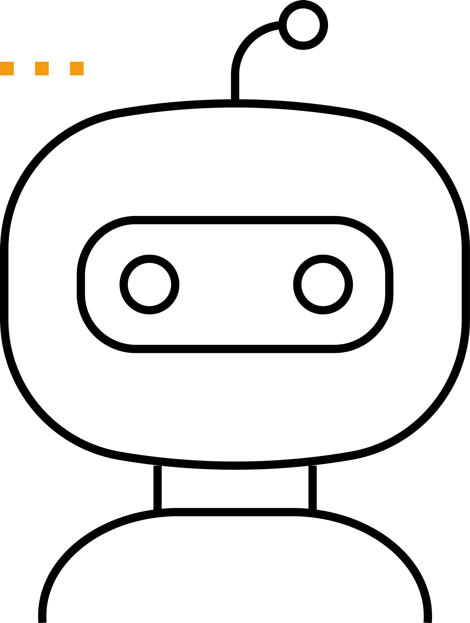 line drawing of a robot