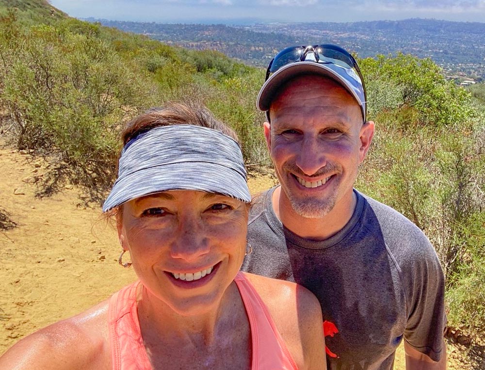 Peter Noymer pictured on a hike with his wife