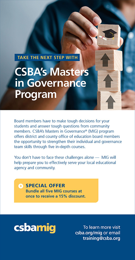 CSBA Masters in Governance Advertisement