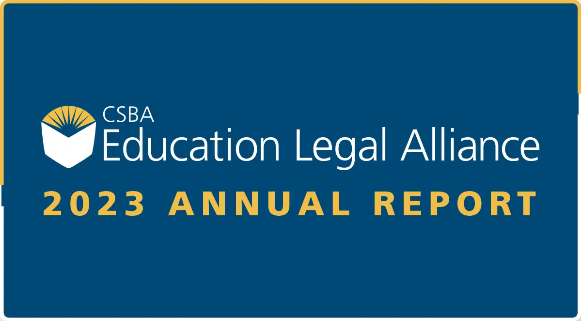 CSBA Education Legal Alliance 2023 Annual Report typography