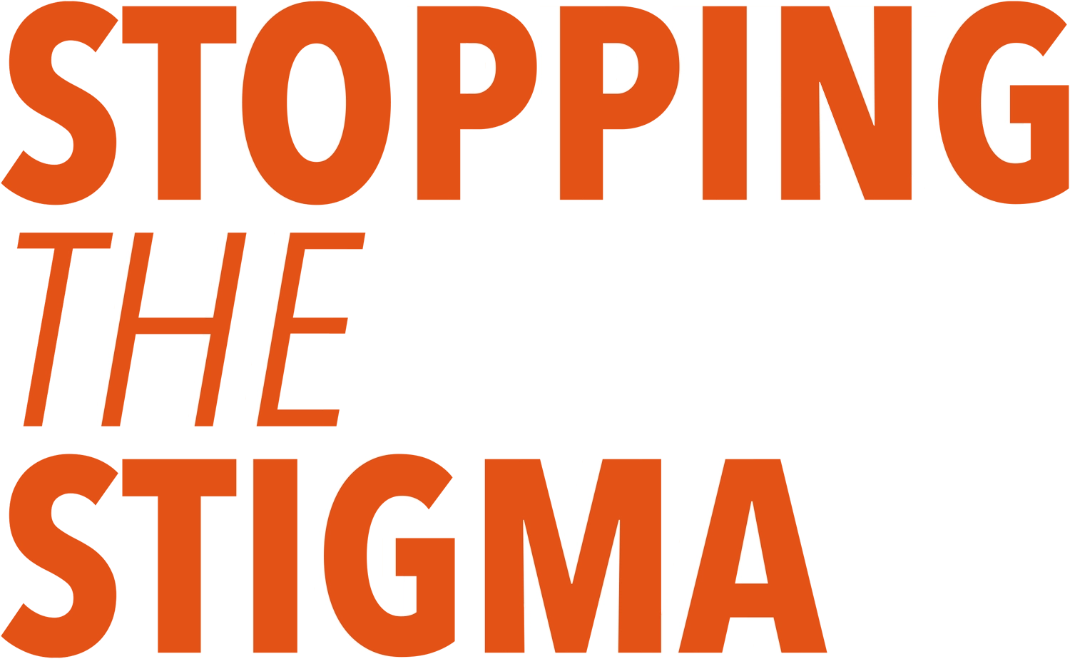 Stopping the stigma typography