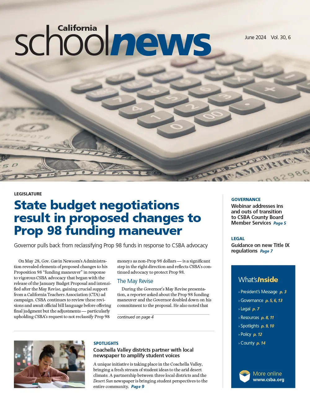 CSBA Newsletter June 2024 cover