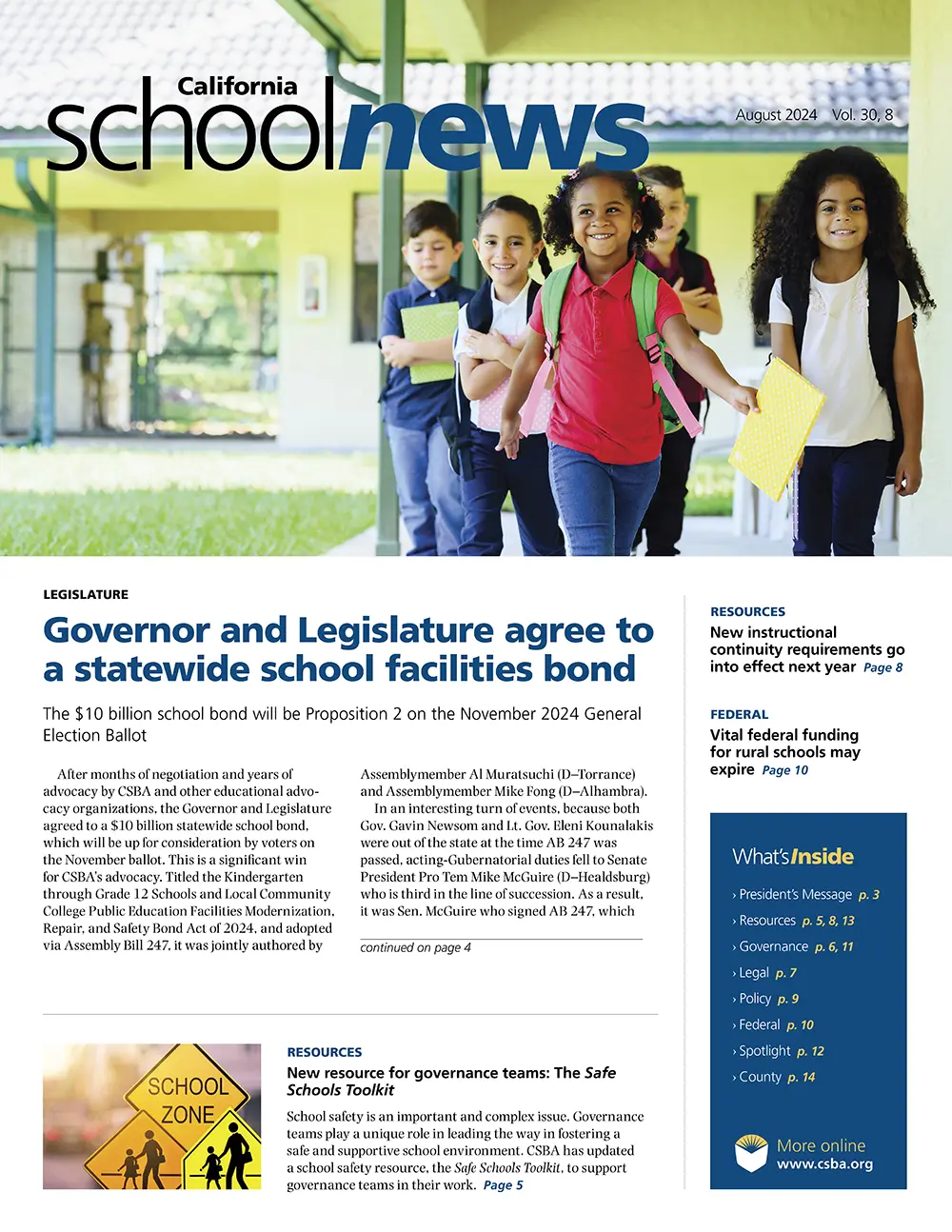 CSBA Newsletter August 2024 cover