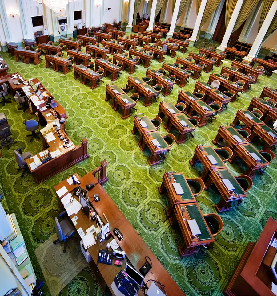 overview of a court room