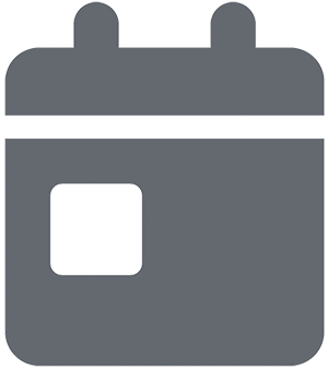Calendar icon in dark grey