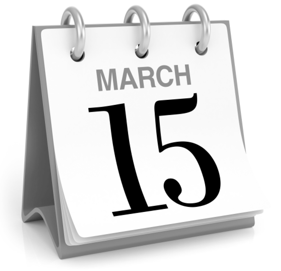 calendar showing the date March 15