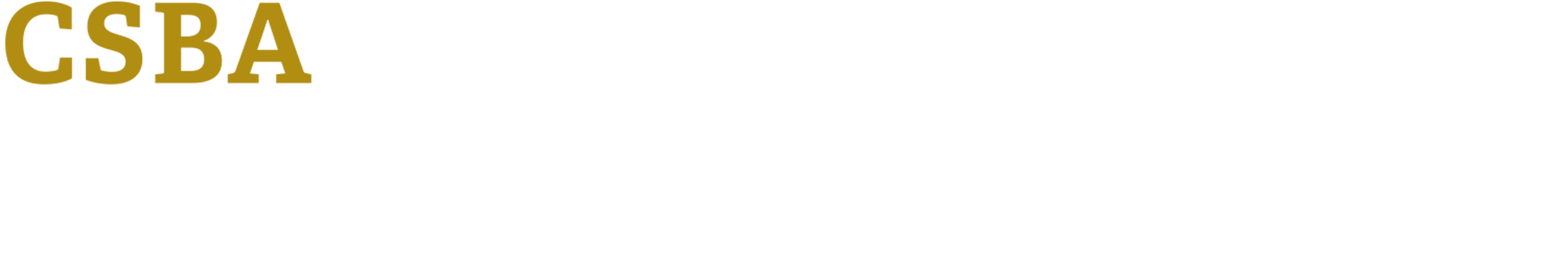 CSBA Golden Awards typographic logo