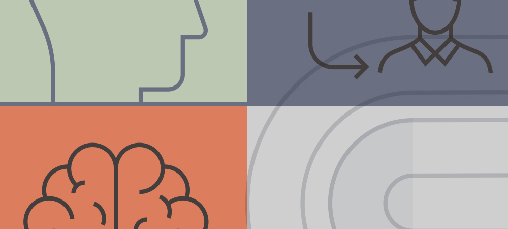 cropped view of various vector illustrated learning icons