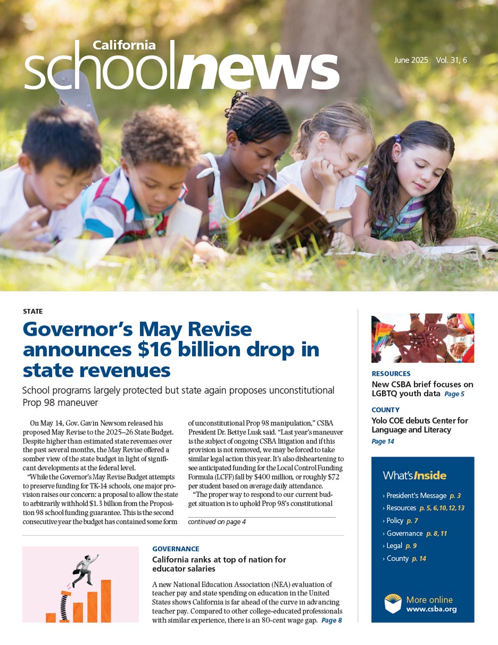 CSBA Newsletter June 2025 cover