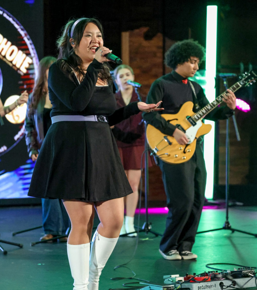 band performing on stage
