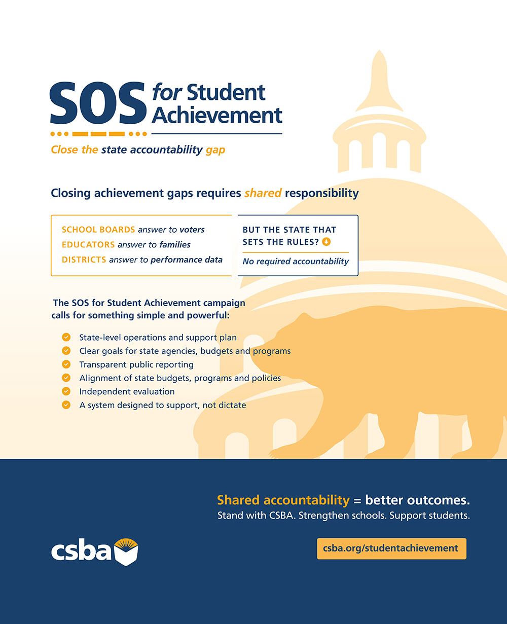 CSBA SOS for Student Achievement Advertisement