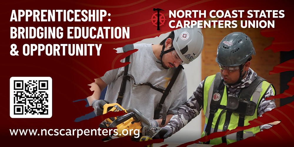 North Coast States Carpenters Union Advertisement