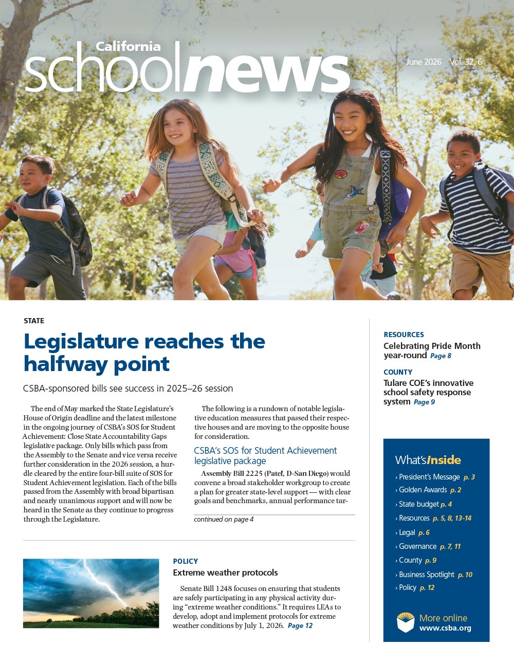 CSBA Newsletter June 2026 cover