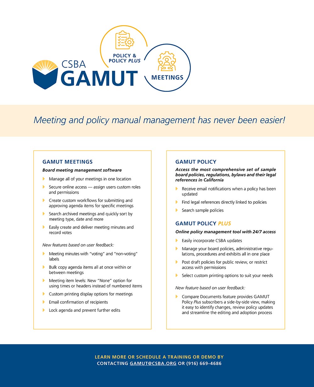 CSBA GAMUT Advertisement